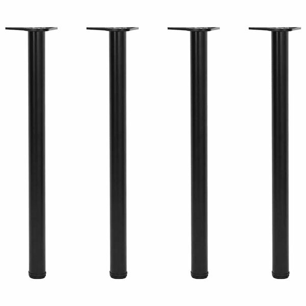 Reguliuojamo aukščio stalo kojos, 4vnt., juodos spalvos, 870mm