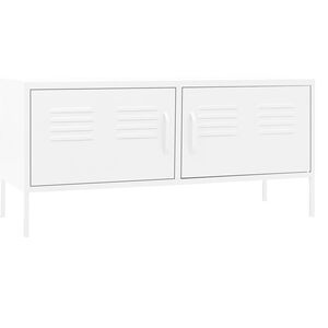 vidaXL Televizoriaus spintelė, baltos spalvos, 105x35x50cm, plienas