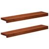 vidaXL Langų palangės 2 vnt. Ruda 70 x 15 x 2 cm Kietas bukas medis