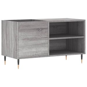 vidaXL Vinilinių plok&scaron;telių spintelė, pilka, 85x38x48cm, mediena