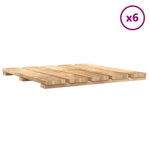 vidaXL Terasinė Plytelė 6 pcs Ruda 50 x 50 cm Ruda impregnuota pu&scaron;is