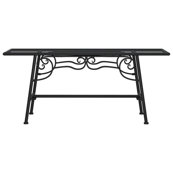 vidaXL Suoliukas aplink medį, juodos spalvos, 110cm, plienas