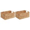 vidaXL Laikymo krep&scaron;iai 2 pcs Natūrali 35 x 25 x 17 cm