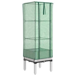 vidaXL Pakelta lysvė su &scaron;iltnamio dangčiu, 40x40x140cm