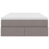 vidaXL Lova su daiktų laikymo vieta ir čiužiniu Taupe 120 x 190 cm