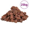 vidaXL Vulkaninės uolienos, raudonos spalvos, 25kg, 1&ndash;2cm