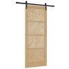 vidaXL Slankios durys Natūrali 86 x 211 cm Pu&scaron;ies medienos masyvas