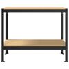 vidaXL Darbo suolai su lentyna Juoda 81 x 41 x 145 cm Apdirbta mediena
