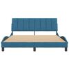 vidaXL Lovos rėmas be čiužinio, Hanko, mėlynos spalvos, 160x200cm, aksomas