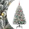 vidaXL Dirbtinė Kalėdų eglutė 150 cm 150 LED &Scaron;ilta balta