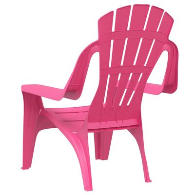 vidaXL Vaikiškos sodo kėdės, 2vnt., rožinės, 37x34x44cm, PP