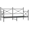 vidaXL Dieninė lova be čiužinio Juoda 90x200 cm Plienas