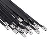vidaXL Laido tvirtinimas 25 vnt. 4,6 x 450 mm Juoda