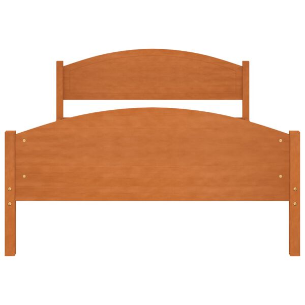 vidaXL Lovos rėmas, medaus rudas, 120x200cm, pušies medienos masyvas