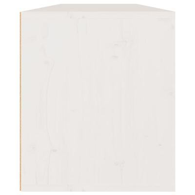 vidaXL Sieninės spintelės, 2vnt., baltos, 60x30x35cm, pušies masyvas