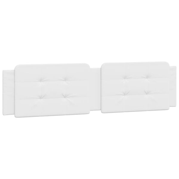 vidaXL Galvūgalio pagalvėlė, Zadar, baltos spalvos, 200cm, dirbtinė oda