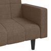 vidaXL Dvivietė sofa-lova su dvejomis pagalvėmis, taupe, audinys