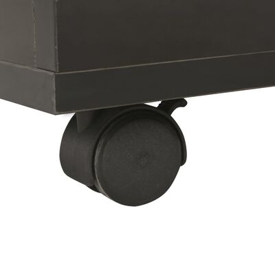 vidaXL Kavos staliukas, juodos spalvos, 60x60x35cm, labai blizgus