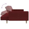vidaXL Dvivietė sofa-lova su pakoja, vyno raudonos spalvos, audinys