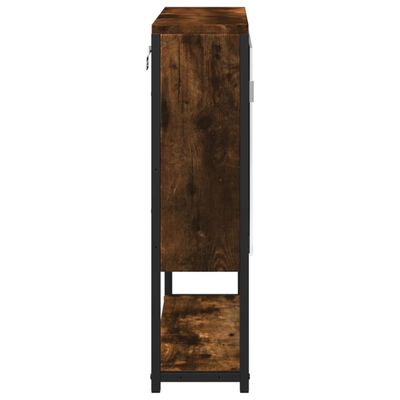 vidaXL Veidrodinė vonios spintelė, dūminio ąžuolo, 60x16x60cm, mediena