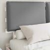 vidaXL Lovo rėmas su apmu&scaron;tu galvūgaliu &Scaron;viesiai pilka 140 x 200 cm