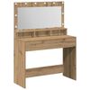 vidaXL Makiažo stalas Amatininkų ąžuolas 100 x 41 x 135 cm