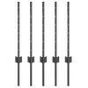 vidaXL Įmontuotas tvoros stulpas 5 vnt. Pilka 100 cm