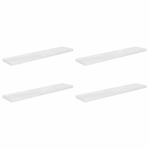 vidaXL Pakabinamos lentynos, 4vnt., baltos, 120x23,5x3,8cm, MDF