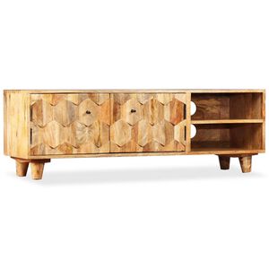 vidaXL TV spintelė, masyvi mango mediena, 118x35x40cm