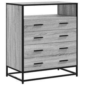 vidaXL stalčių spintelė pilka Sonoma 70x41x83,5 cm inžinerinė mediena