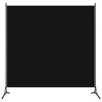 vidaXL Kambario pertvara, juodos spalvos, 175x180cm, audinys