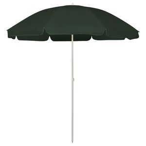 vidaXL Paplūdimio skėtis nuo saulės, žalios spalvos, 240cm