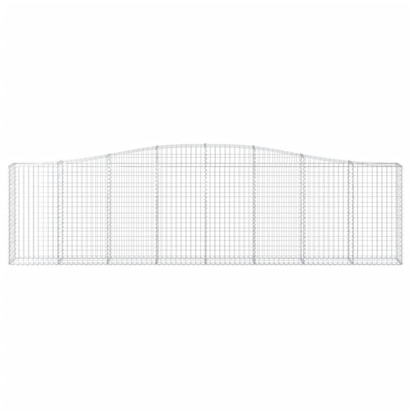 vidaXL Išlenkti gabiono krepšiai, 2vnt., 400x30x100/120cm, geležis