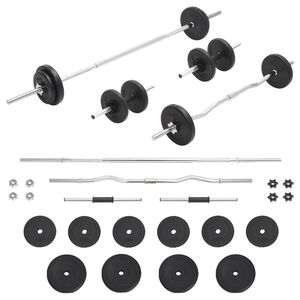 vidaXL &Scaron;tangos ir svarmenų rinkinys, 30 kg