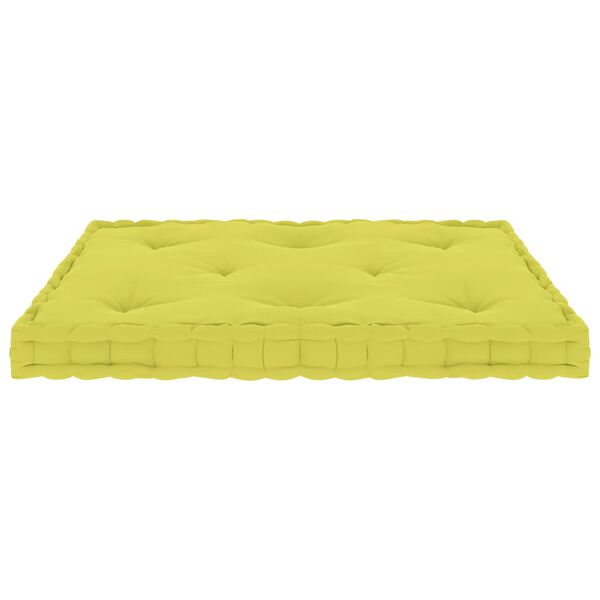 vidaXL Paletės/grindų pagalvėlė, obuolio žalia, 73x40x7cm, medvilnė