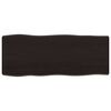 vidaXL Stalvir&scaron;is, tamsiai ruda, 100x40x(2-6) cm, medienos masyvas