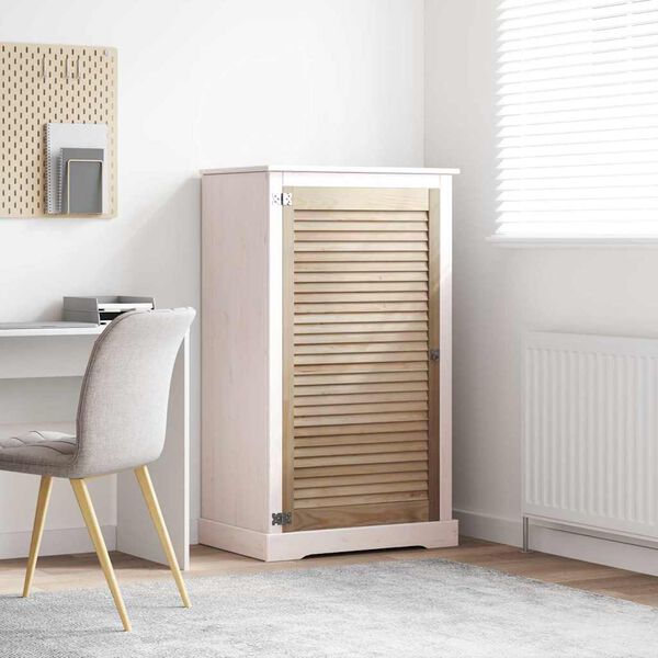 vidaXL Spintelės durys Natūrali 140.5 x 2.1 x 49.5 cm Pušies masyvas