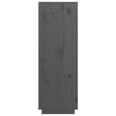 vidaXL Komoda, pilka, 89x40x116,5cm, pušies medienos masyvas