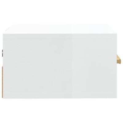 vidaXL Prie sienos montuojama naktinė spintelė, balta, 35x35x20cm