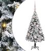 vidaXL Dirbtinė Kalėdų eglutė Balta 120 cm PVC ir Plienas ir Plastikas