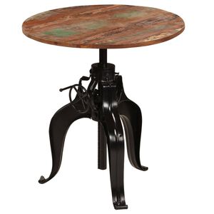 vidaXL Baro stalas, perdirbtos medienos masyvas, 75x(76-110)cm