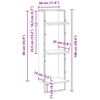 vidaXL Sieninė lentyna su lentyna Senovinis medis 30 x 25 x 100 cm