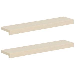 vidaXL Langų palangės 2 vnt. Balta 70 x 15 x 2 cm Kietas ąžuolo medis