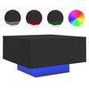 vidaXL Kavos staliukas su LED lemputėmis, juodos spalvos, 55x55x31cm