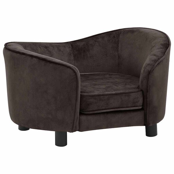 vidaXL Lova &scaron;unims, rudos spalvos, 69x49x40cm, pliu&scaron;as