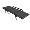vidaXL Saulės gultas su čiužinuku, juodas, poliratanas