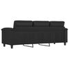 vidaXL Trivietė sofa, juodos spalvos, 180cm, dirbtinė oda