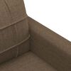 vidaXL Dvivietė sofa, rudos spalvos, 140cm, audinys