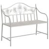 vidaXL Sodo suolas Antikinė balta 104 x 52,5 x 89 cm Plienas