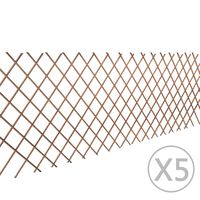 vidaXL Gluosnio treliažo tvora, 5vnt., 180x90cm